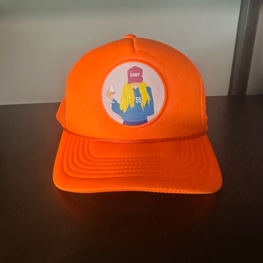 RAMY BROOK Orange “55” Trucker Hat